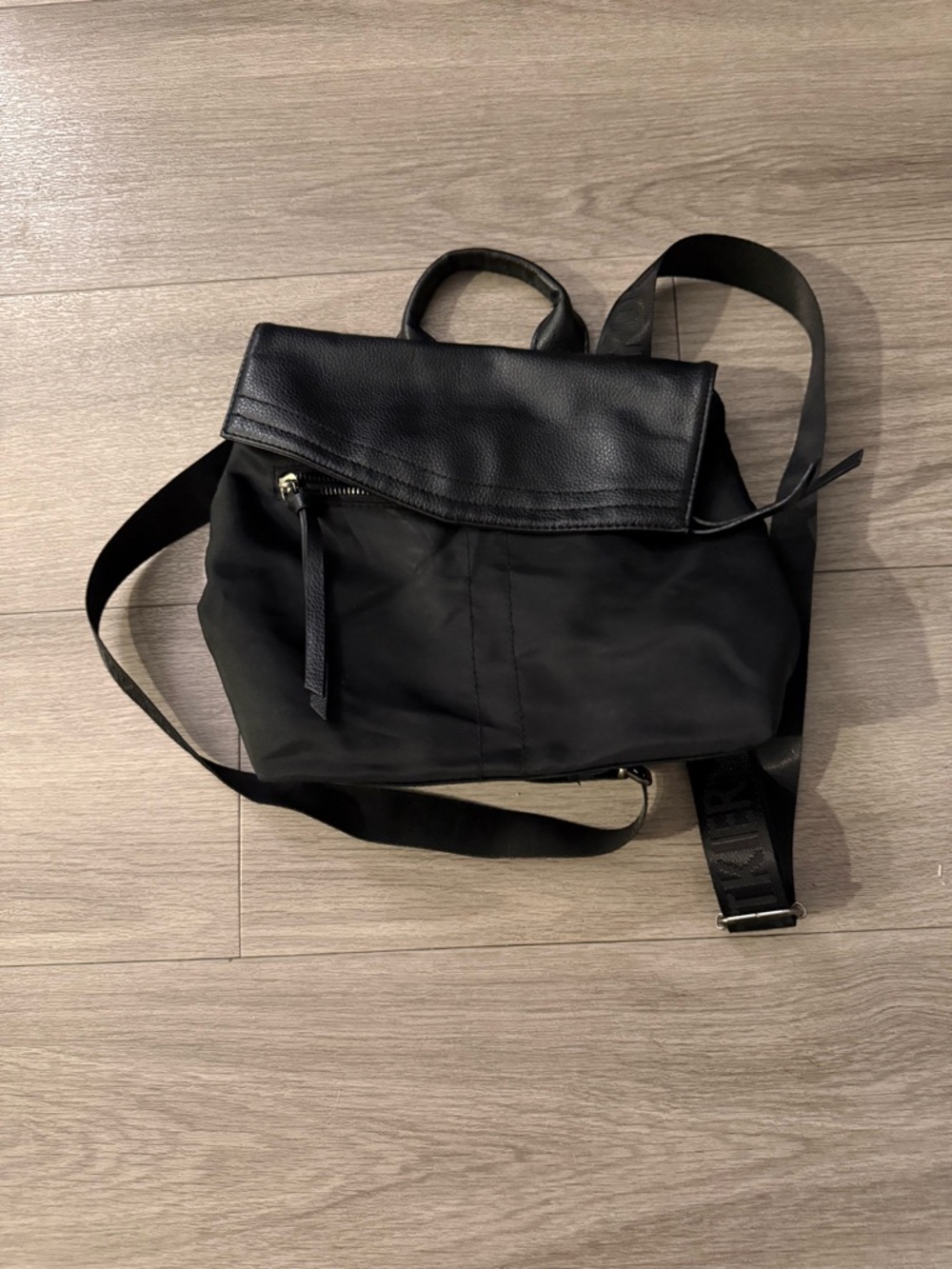 Black Nylon-Small Backpack/Purse - Classic Everyday Bag